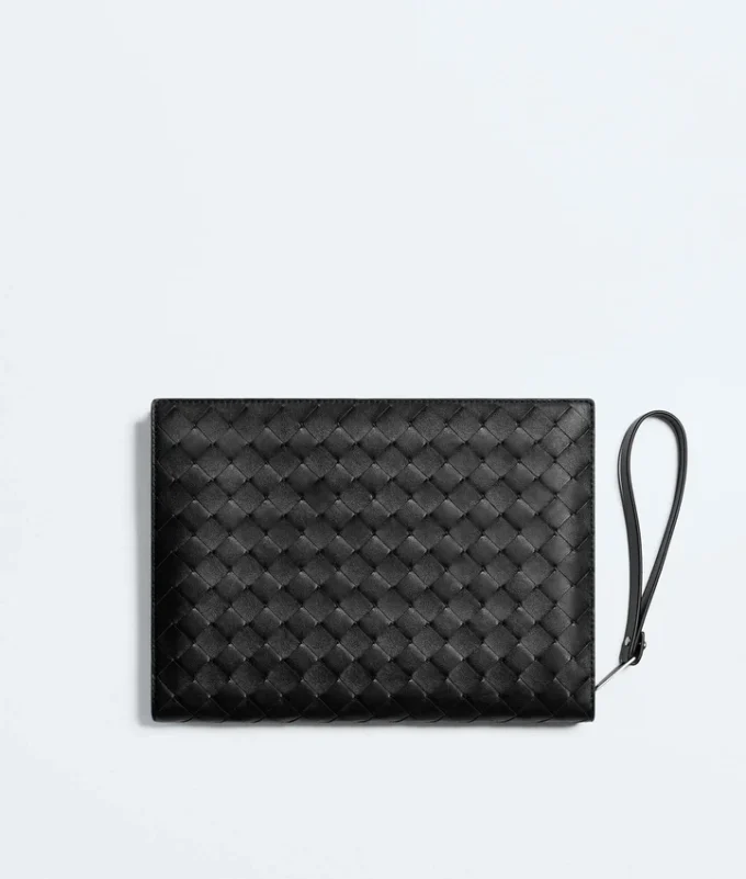 Small Intrecciato Document Case with Wristlet