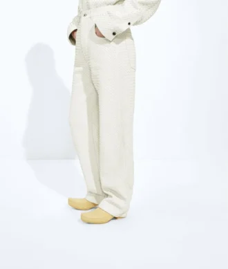 Small Intrecciato Leather Pants