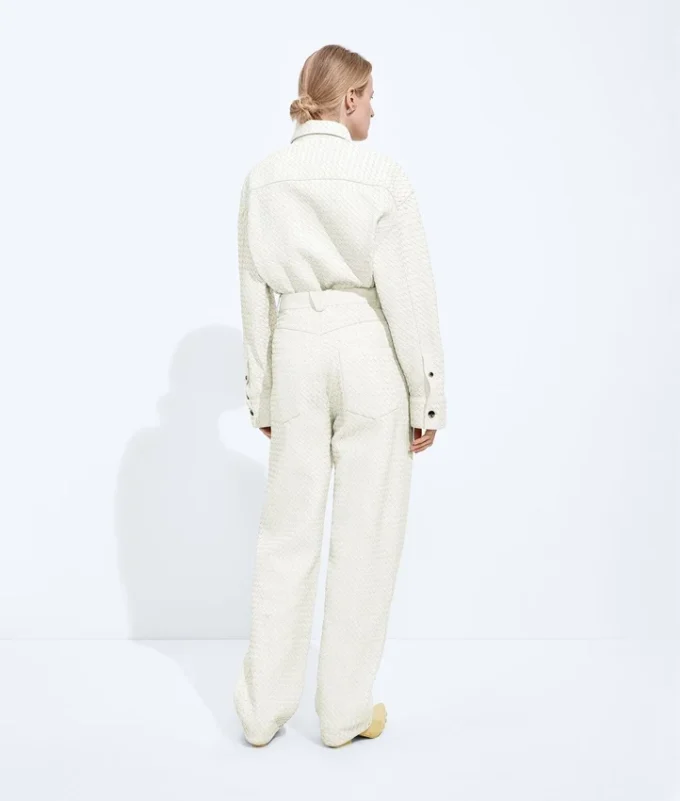 Small Intrecciato Leather Pants