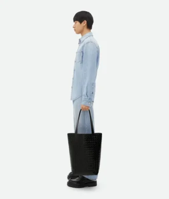 Small Intrecciato North-South Tote