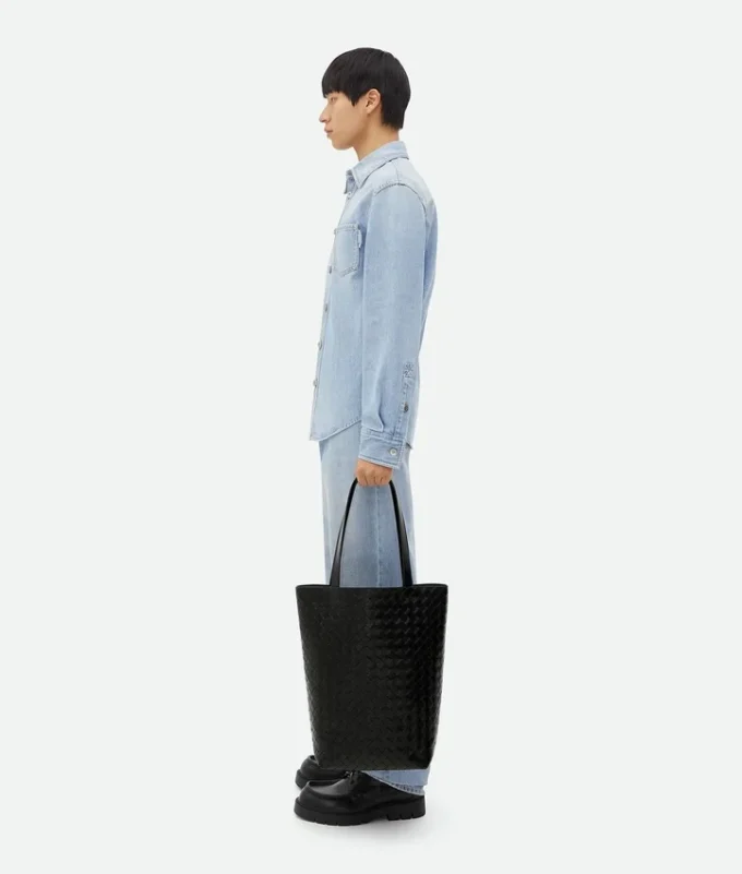 Small Intrecciato North-South Tote