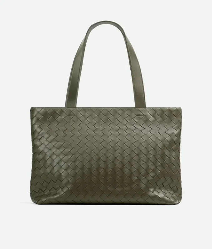 Small Intrecciato Zipped Tote