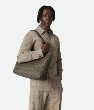 Small Intrecciato Zipped Tote