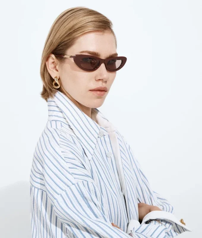 Snap Oval Sunglasses