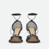 Stretch Lace-Up Sandal