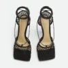 Stretch Lace-Up Sandal