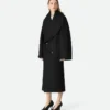 Stretch Wool Long Coat