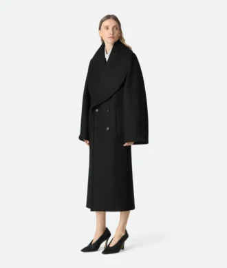 Stretch Wool Long Coat
