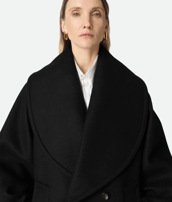 Stretch Wool Long Coat