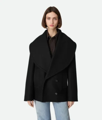 Stretch Wool Short Coat