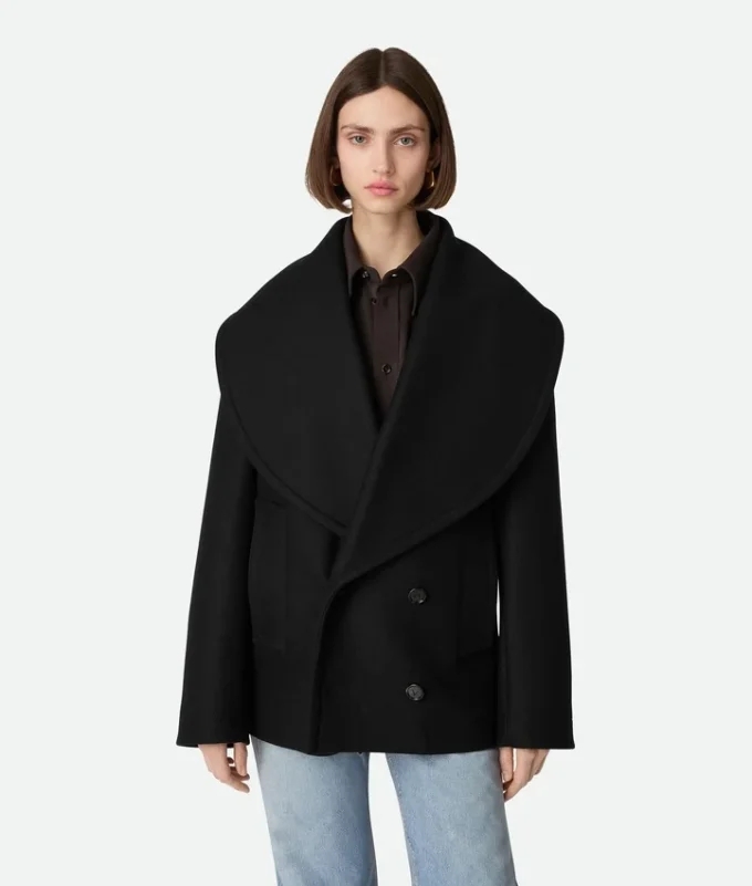 Stretch Wool Short Coat