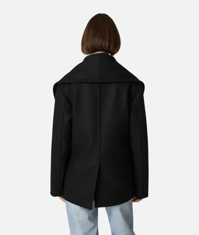 Stretch Wool Short Coat