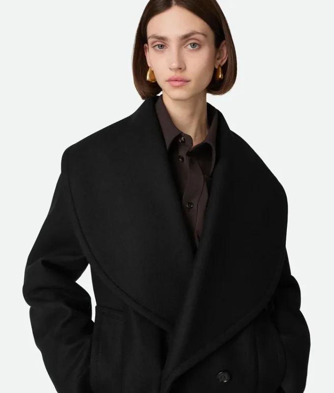 Stretch Wool Short Coat