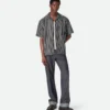 Stripe Cotton and Linen Shirt
