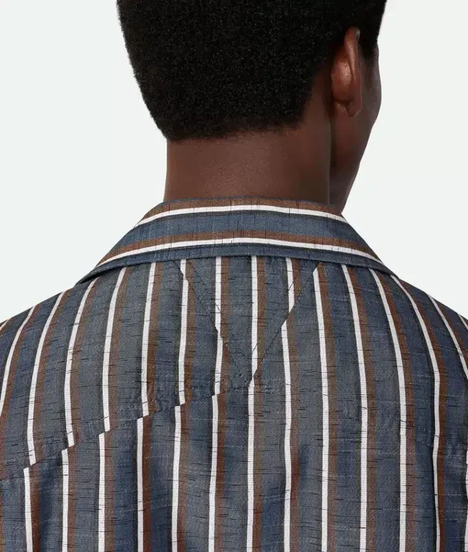 Stripe Cotton and Linen Shirt
