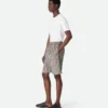 Stripe Cotton and Linen Shorts