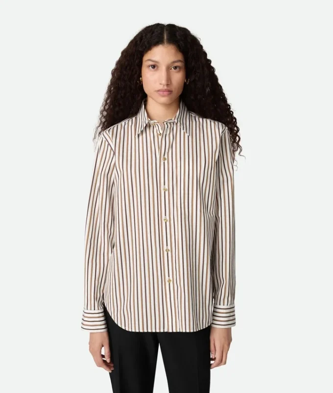 Striped Cotton Poplin Shirt