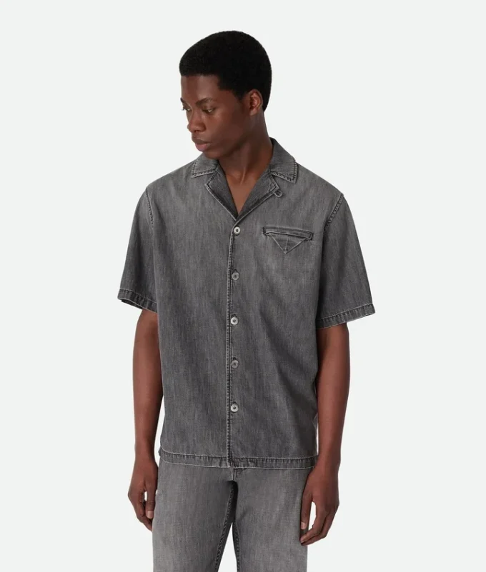 Vintage Black Denim Shirt