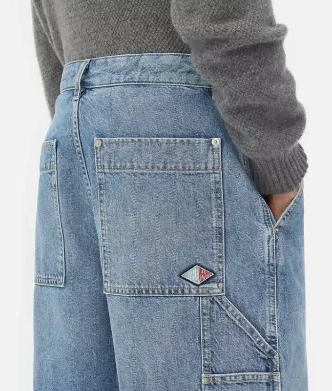 Vintage Indigo Cargo Denim Shorts