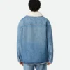 Vintage Indigo Denim and Shearling Jacket