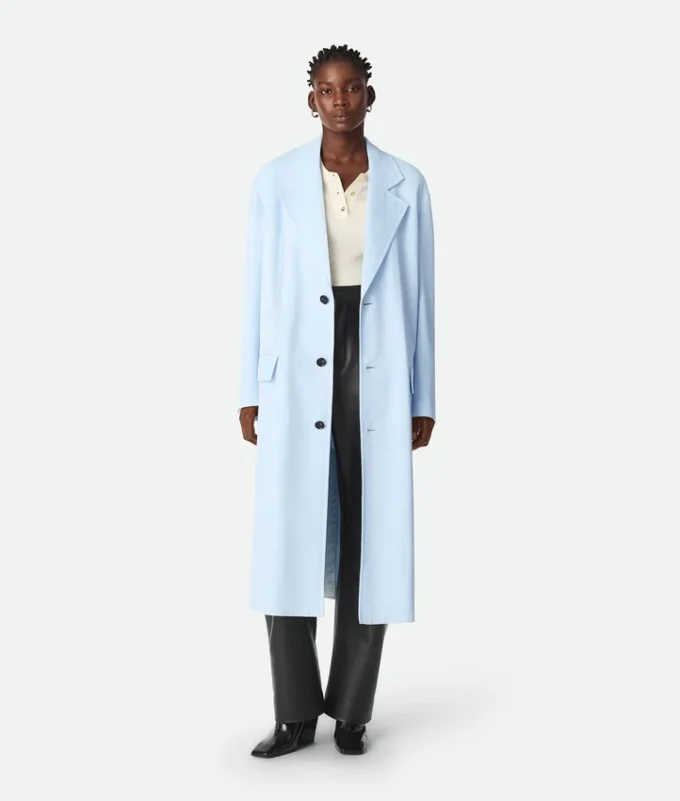 Viscose and Silk Twill Coat