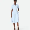 Viscose and Silk Twill Dress