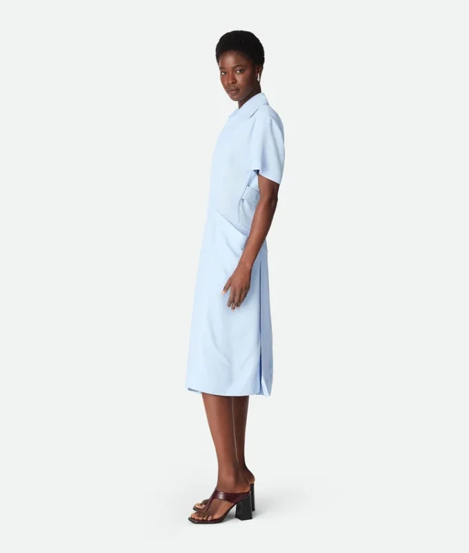 Viscose and Silk Twill Dress