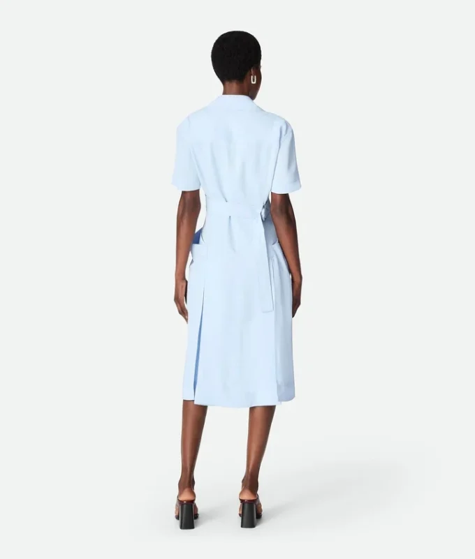 Viscose and Silk Twill Dress
