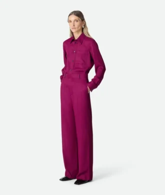 Viscose and Silk Twill Pants