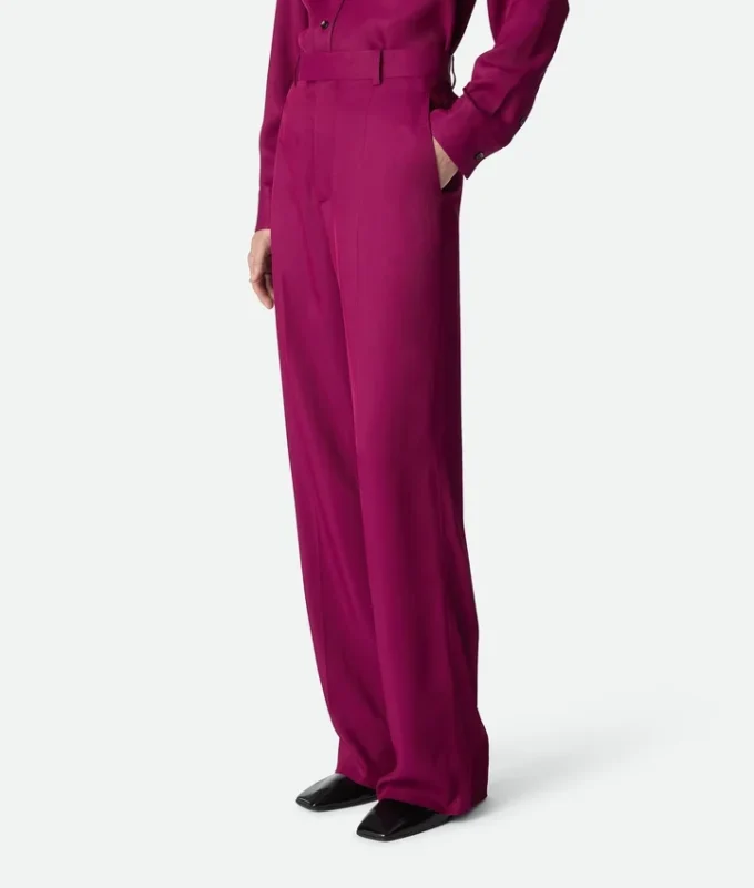 Viscose and Silk Twill Pants