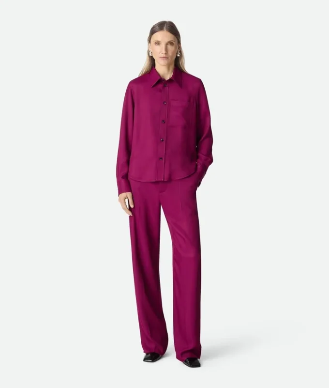 Viscose and Silk Twill Shirt