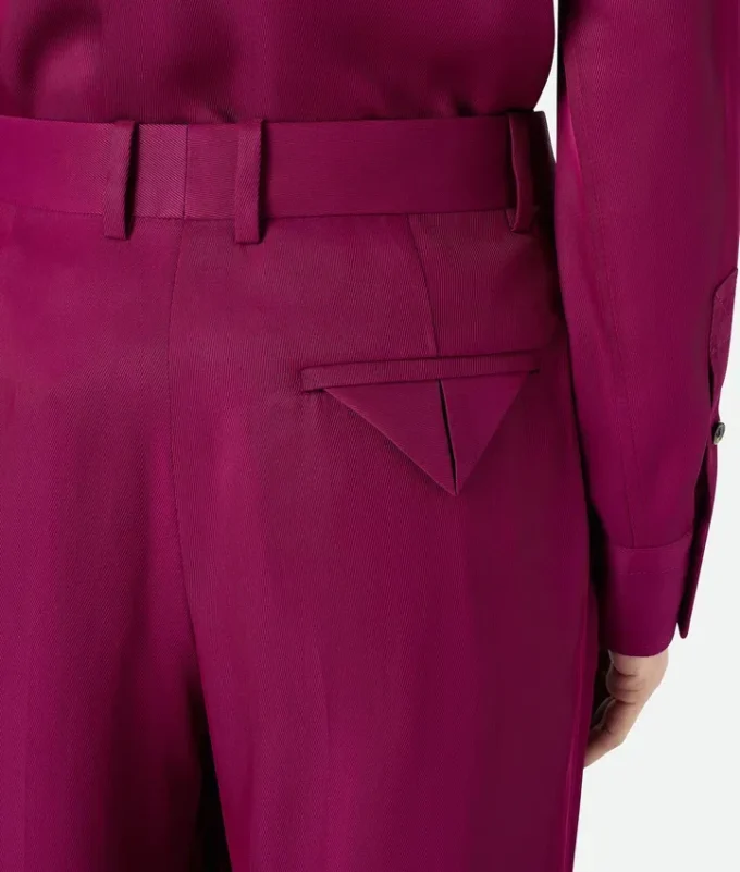 Viscose and Silk Twill Pants