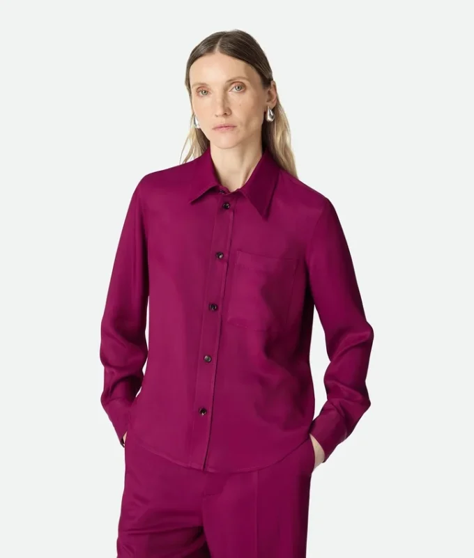 Viscose and Silk Twill Shirt