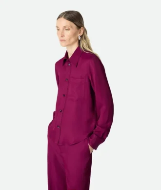 Viscose and Silk Twill Shirt