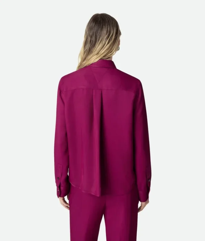Viscose and Silk Twill Shirt