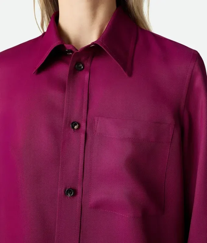 Viscose and Silk Twill Shirt