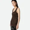 Viscose Satin Crushed Tank Top
