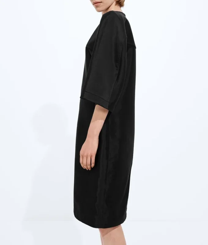 Washed Cotton and Viscose Twill Dress