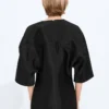 Washed Cotton and Viscose Twill Dress