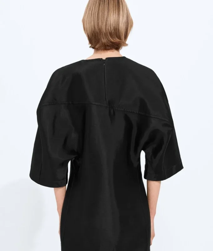 Washed Cotton and Viscose Twill Dress