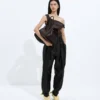 Washed Cotton and Viscose Twill Pants