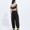 Washed Cotton and Viscose Twill Pants