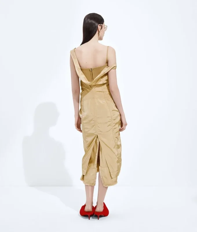 Washed Silk Taffeta Dress