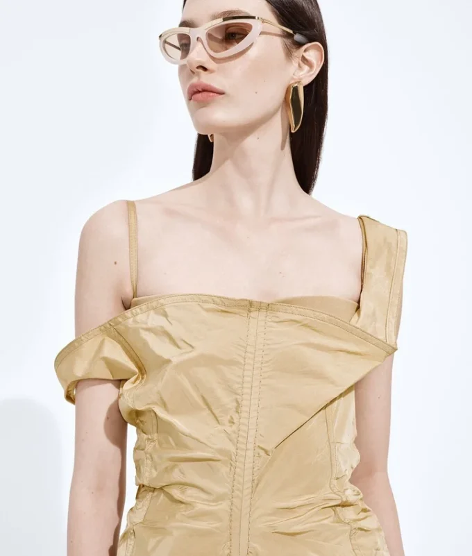Washed Silk Taffeta Dress