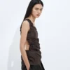 Washed Silk Taffeta Top