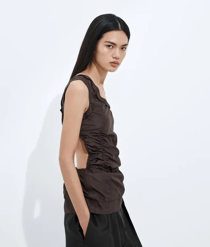 Washed Silk Taffeta Top