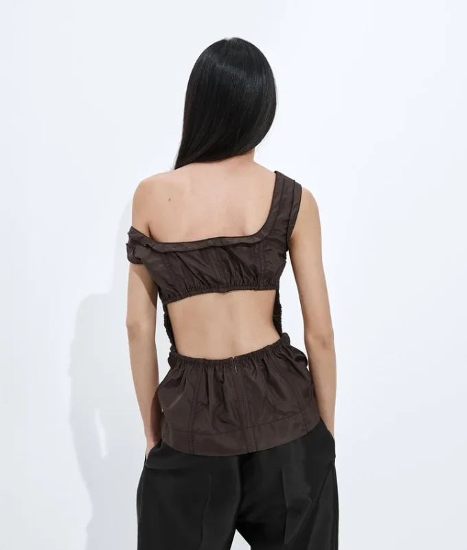 Washed Silk Taffeta Top