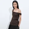 Washed Silk Taffeta Top