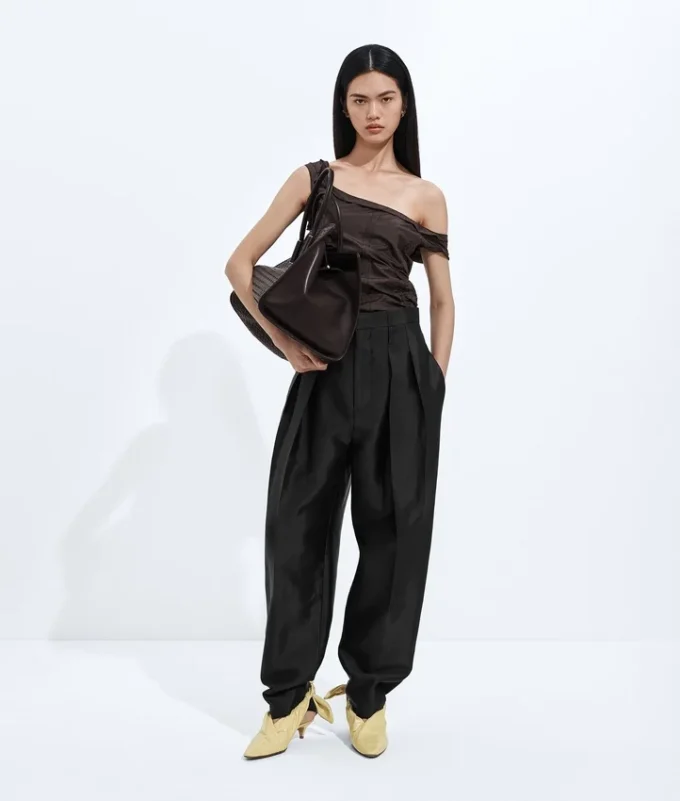 Washed Silk Taffeta Top