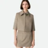 Wool and Cashmere Cropped Jacket
